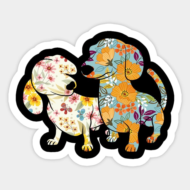 Vintage Dachshund Gifts Dachshund dogs Sticker by QQdesigns